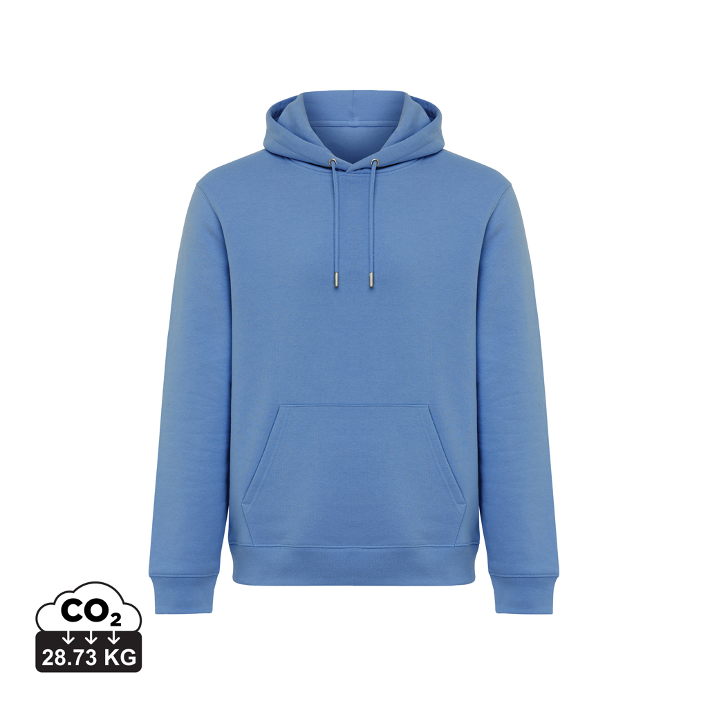 Sweat à capuche promotionnel mixte en coton bio Joshua moon blue